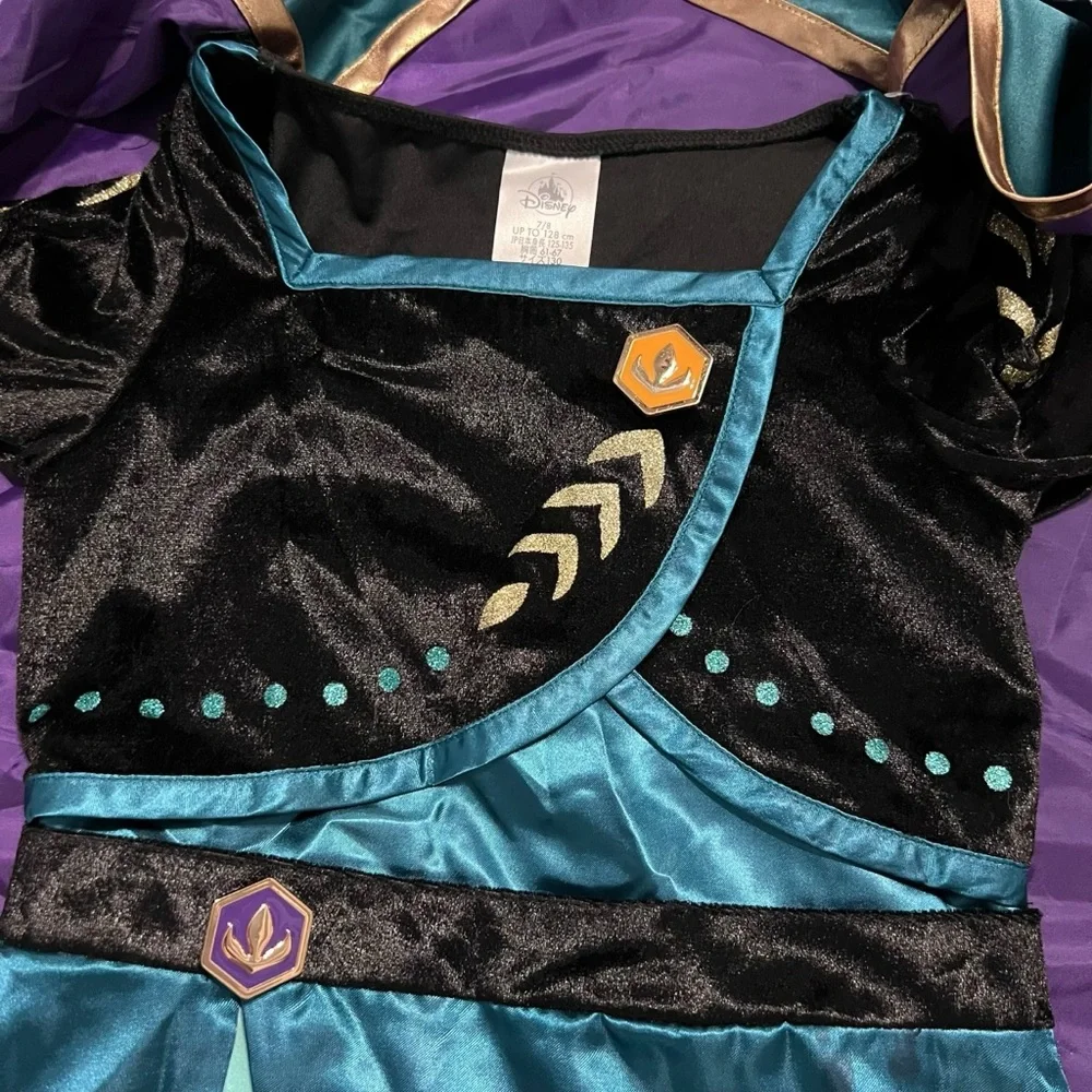 NEW Disney 7/8Y Queen Anna Costume Dress & Cape